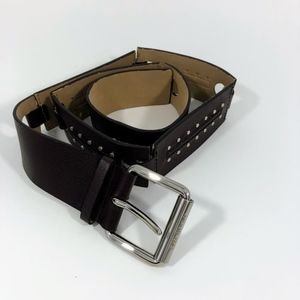 ⬇️$32 Michael Kors leather studded belt brown L